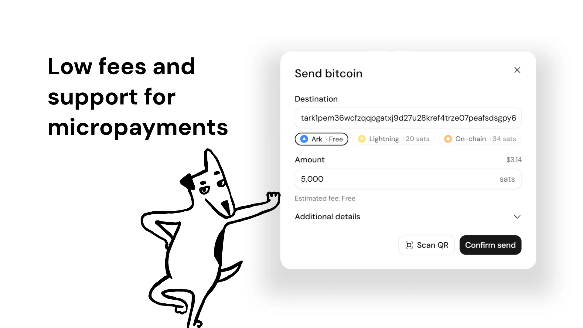 Bark Wallet’s send modal